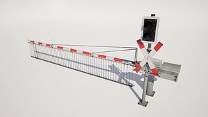 3D Railway Crossing Barrier