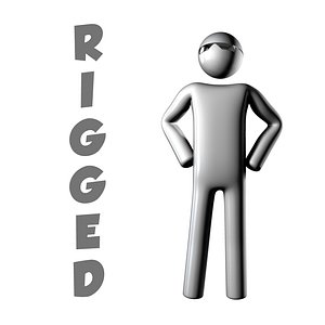 maya simple abstract character rigged