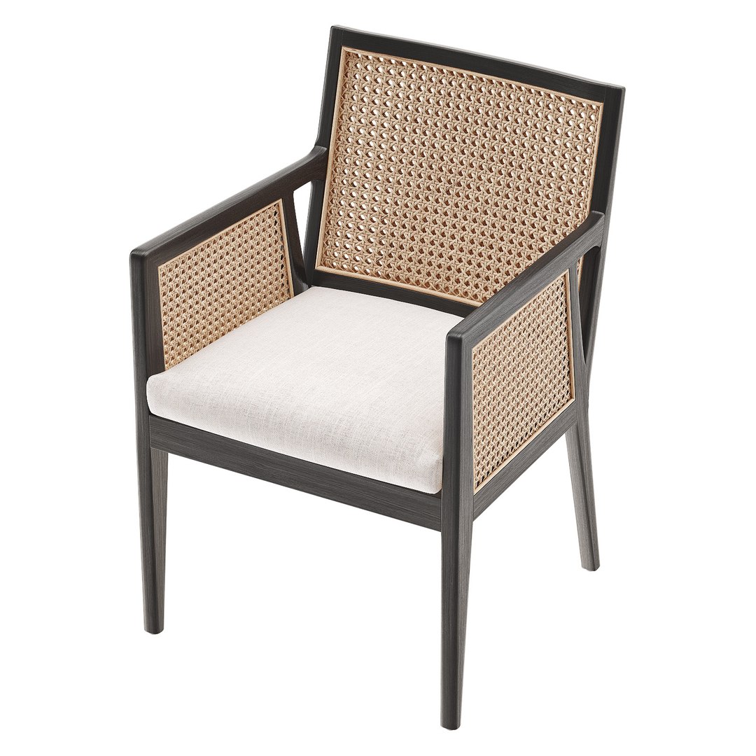 Lisbon cane dining chair 3D model TurboSquid 1548243