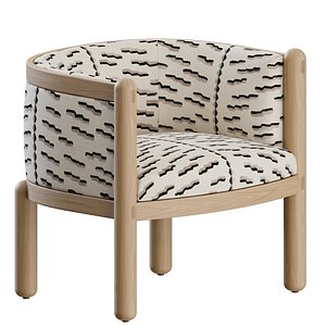 3D Crosby Lounge Chair by Kelly Wearstler model