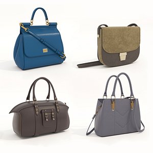 3D Fashion Handbag Collection 6 model