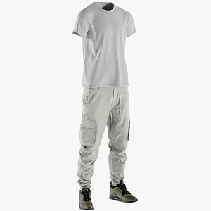 3D pants sneakers tshirt