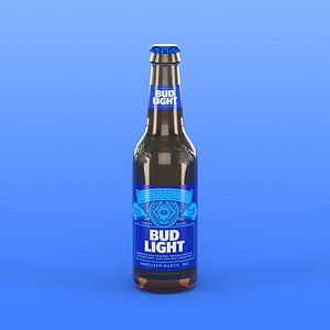 Bud Light Beer Bottle 12oz