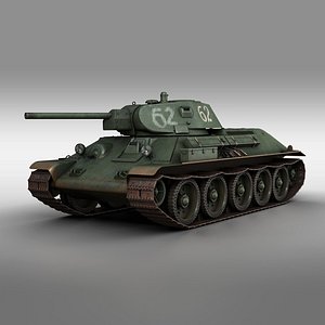 3D model t-34-76 - 1941 soviet