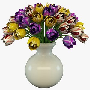 3d model tulip vase