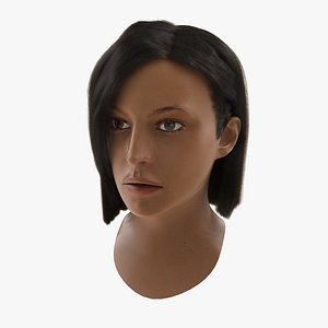 mediterranean woman head hair 3d max