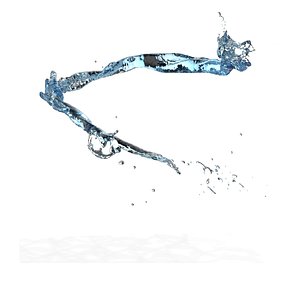 3D splash water flow model