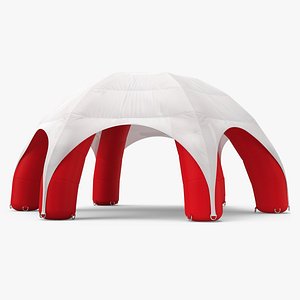 Red White Inflatable Dome Tent