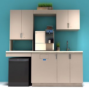 office kitchen cabinets 3D model