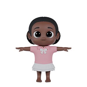 3D Little girl 3D Model