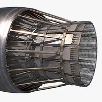 Jet engine with variable nozzle geometry