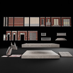 3D model MODULAR WALL INTERIOR EXTERIOR KIT 04
