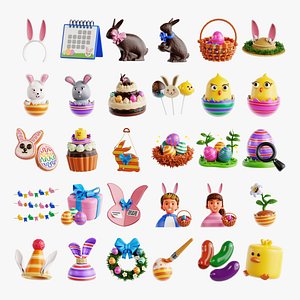 3D Easter 3D Collection model