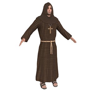 3D priest male man