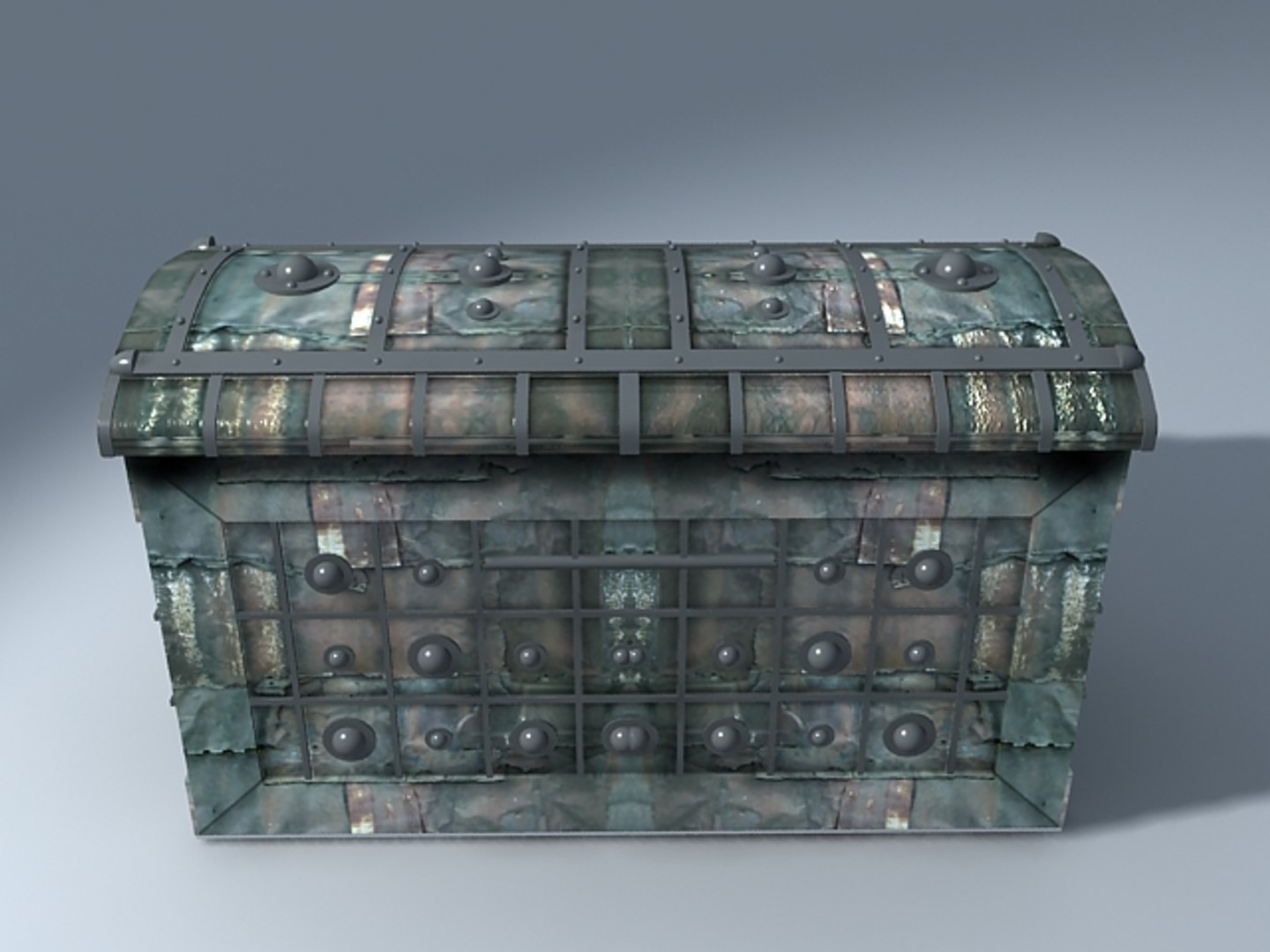 Metal Treasure Chest 3d Model