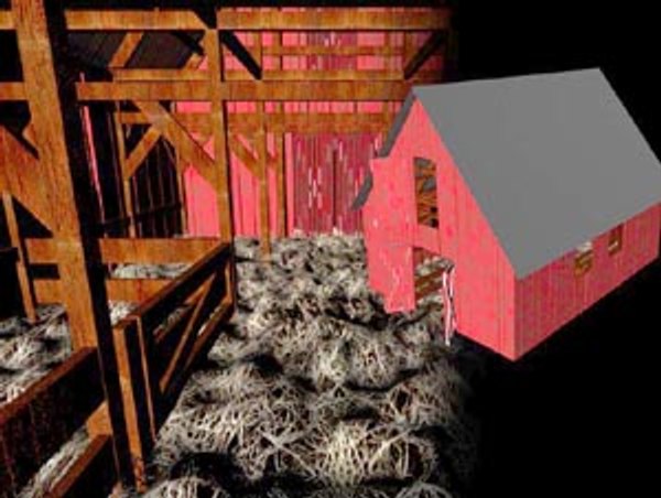 cinema4d barn hay