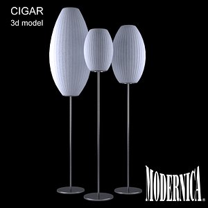 3d modernica cigar floor lamp model