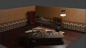 3D Victorian Weapon Room model