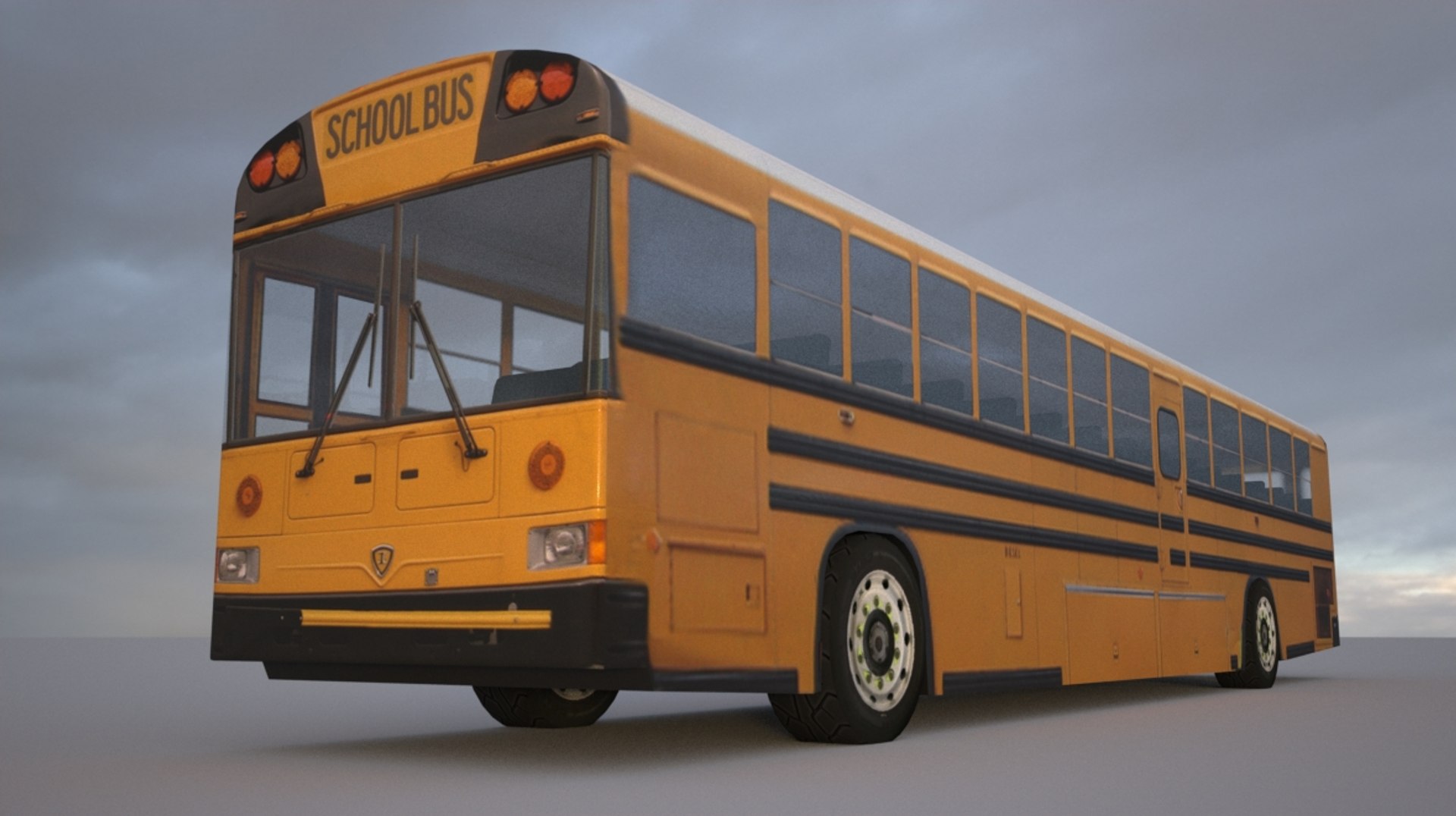 Low-poly School Bus 3d Model