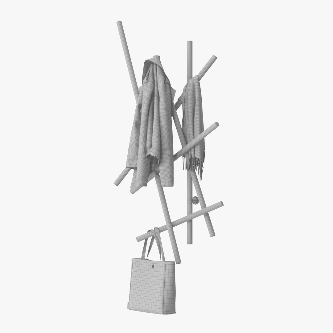 3D Porada Sketch Coat Rack - TurboSquid 1587493