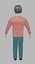 Low Poly Character Man uzbrojony Unity #1