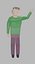 Low Poly Character Man uzbrojony Unity #1