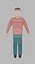 Low Poly Character Man uzbrojony Unity #1