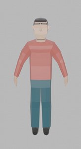 Low Poly Character Man rigged Unity #1