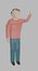 Low Poly Character Man uzbrojony Unity #1