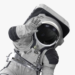 3D EVA Space Suit with Detailed Interior White Rigged