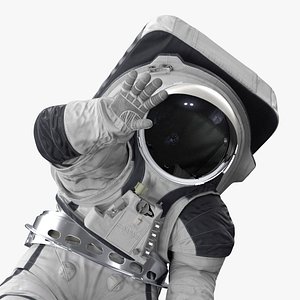 EVA Space Suit with Detailed Interior White Rigged