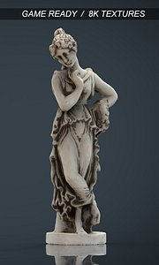 3d realistic greek statue model