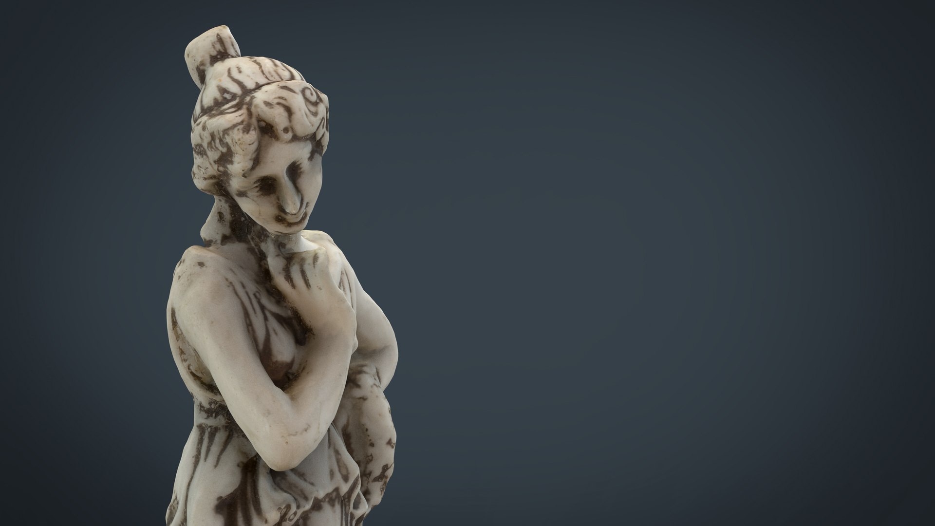 3d realistic greek statue model