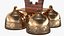 Brass Liturgical Bell 4 Tones Wood Handle