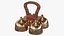 Brass Liturgical Bell 4 Tones Wood Handle