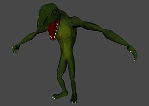 3d lizard creature model