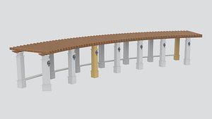 European Style Garden Pergola 3D Model 3D