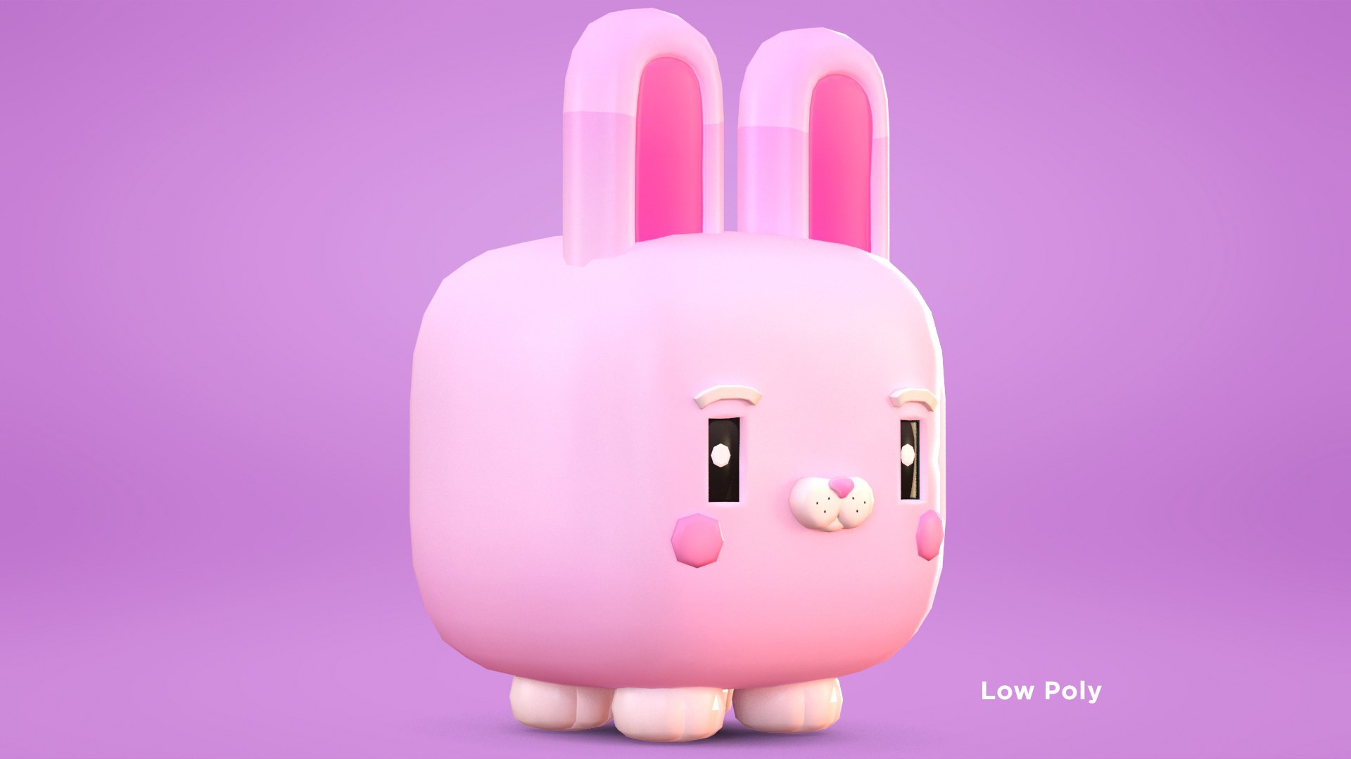 3D cute cartoon bunny rabbit model - TurboSquid 1535169