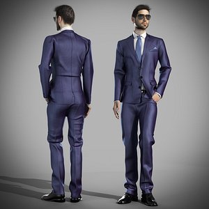 man suit 3d model