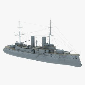 3D model Russian battleship Slava