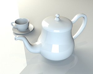 3d model cup teapot