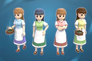 Stylized NPC - Peasant Anne 3D