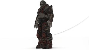 Armored Hellshard Golem Armored Monster 3D Character Low-poly 3D model 3D model