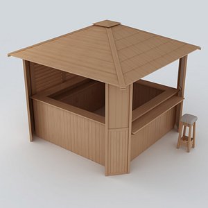 beach bar 3d model