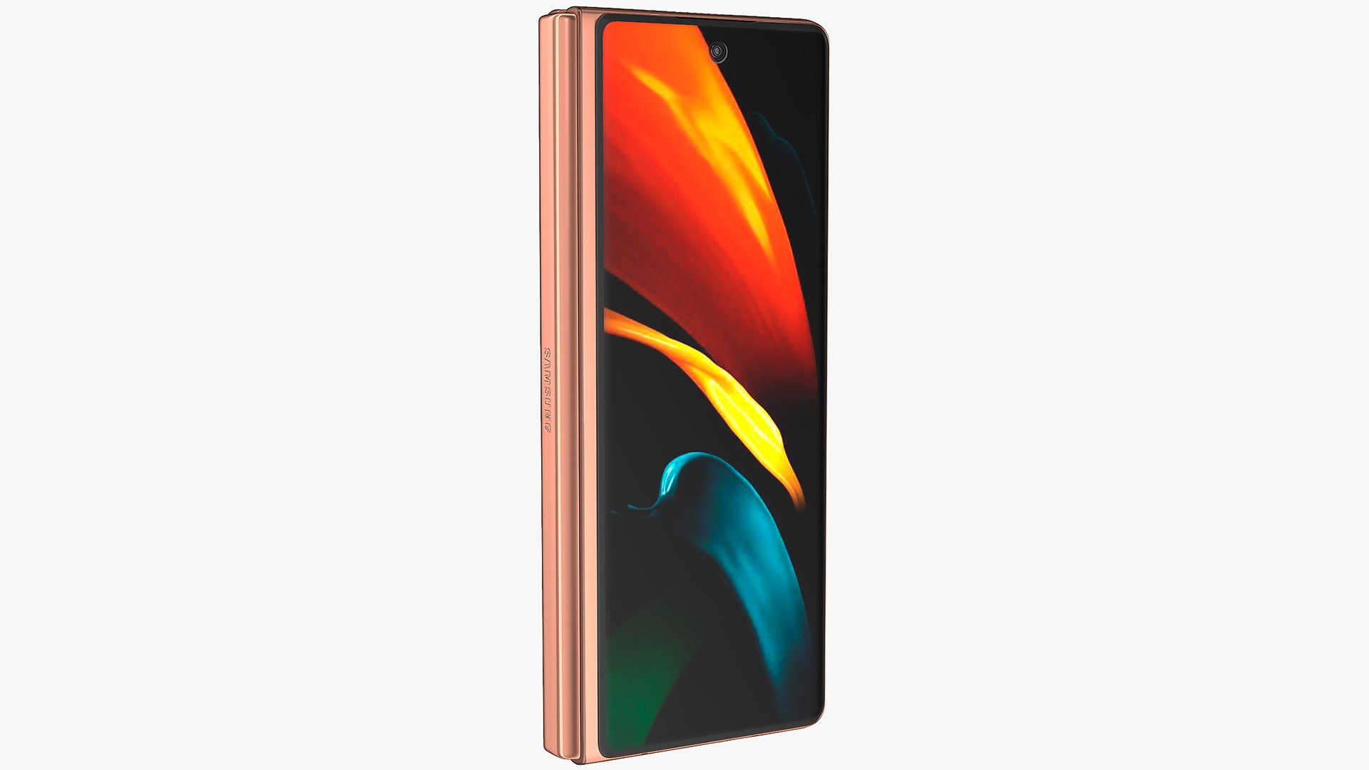 Samsung Z Fold 2 Bronze Closed 3D model preview