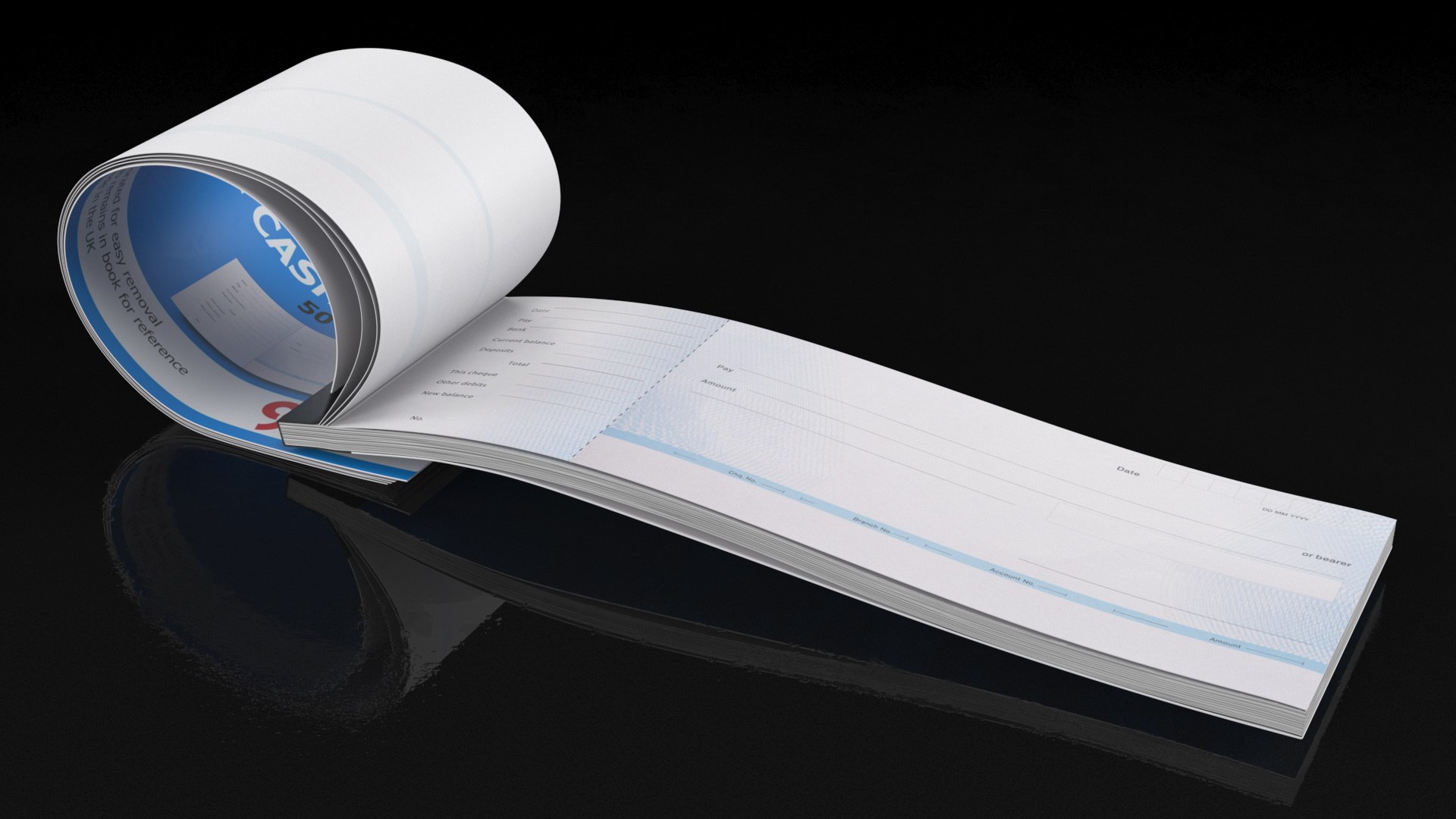 Cheque Book Open 3D Model - TurboSquid 1942151