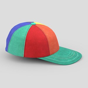 3D model Colorful Hat Low Poly PBR Realistic