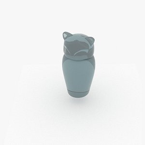 3D m52 Small glass fox statue