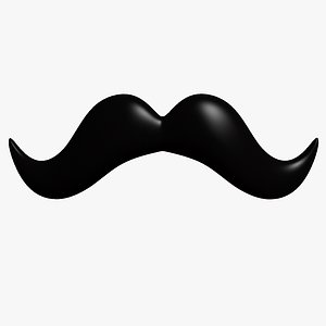 Cartoon Mustache Handlebar Style