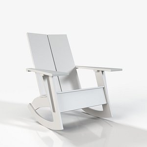 3D model Modern Adirondack Rocking Chair PBR